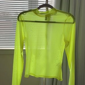Sheer top neon